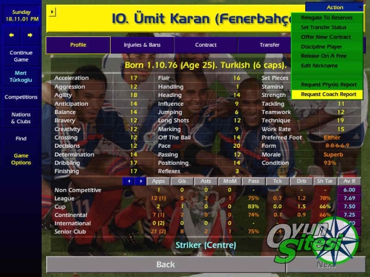 Championship Manager 2000/01 - G�r�nt� 6